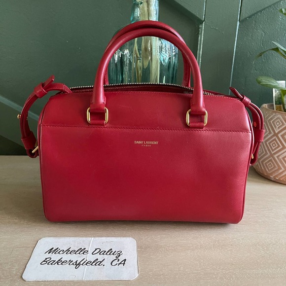 Saint Laurent Handbags - Saint Laurent Boston Bag Crossbody Red Smooth